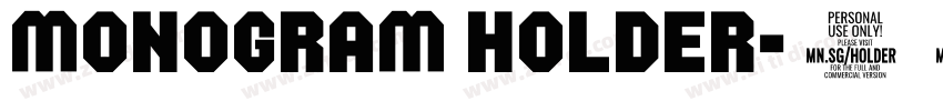 Monogram Holder字体转换